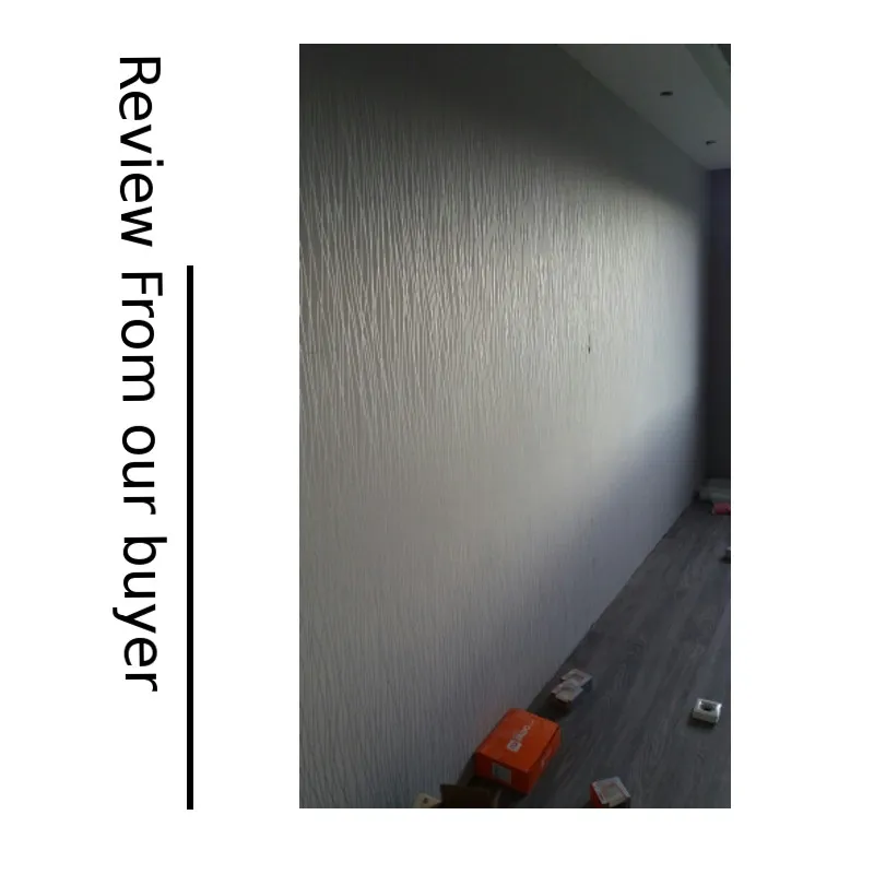 Однотонные серые Серебристые полоски флок декор для комнаты современный