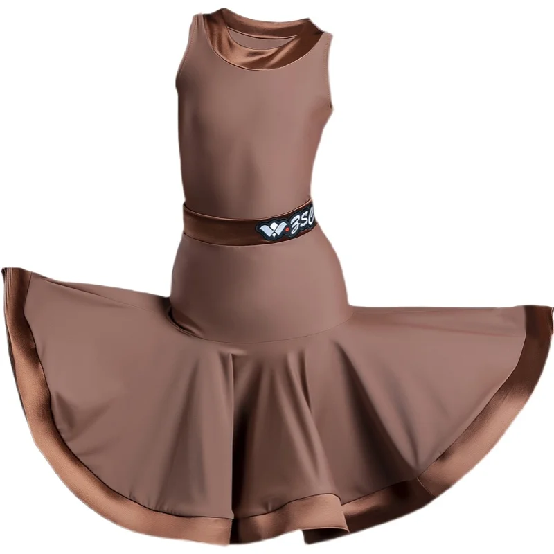 

New Girls Latin Dance Costumes For Kids One-Pieces And Skirts 2-Piece Set Ballroom Latin Dance Competition Dress Clothes 120-170
