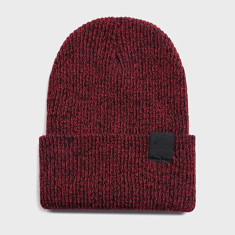 Хепберн бренд унисекс Зимний вязаный с манжетами Дыня Кепка черепом мешковатые