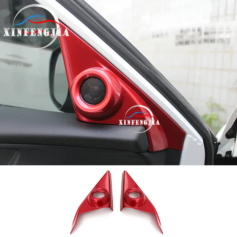Подходит для Honda Civic 2016 2019 Red A Pillar Stereo Speaker Frame Trim|Лепнина интерьера| |