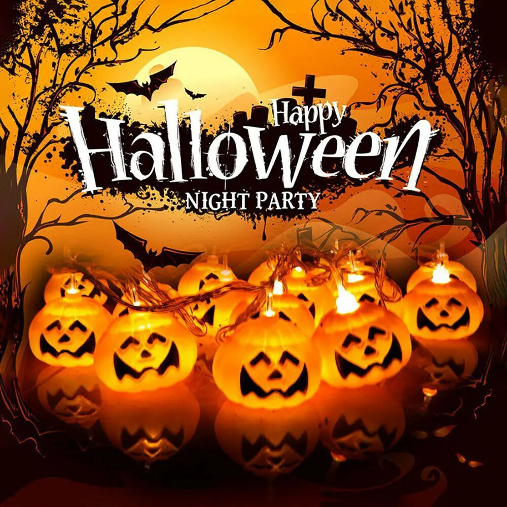 

Horror Eye Balls Night Light Halloween Party Decoration Pumpkin Eyeball Skull Ghost LED Light String for Halloween Home Supplies