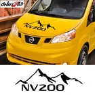 Наклейки на капот автомобиля, автодом, фургон, виниловые наклейки, горный стиль для Nissan NV200, внешние аксессуары, декоративные наклейки