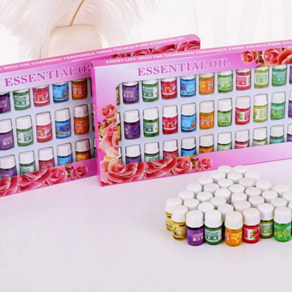 

36pcs In One Box 3ML Water Soluble Fragrance Essential Oil Refill Humidifier Aroma Oil Set for Home Car Office Store