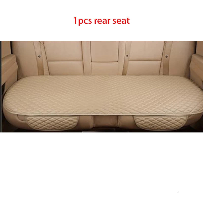 1pcs after Beige 5 шт. универсальный чехол для сиденья автомобиля Кожаная подушка из искусственной кожи сумка для хранения переднее сиденье автомобиля привязанная противоскользящая подушка из цельной кожи - Название цвета: 1pcs after Beige