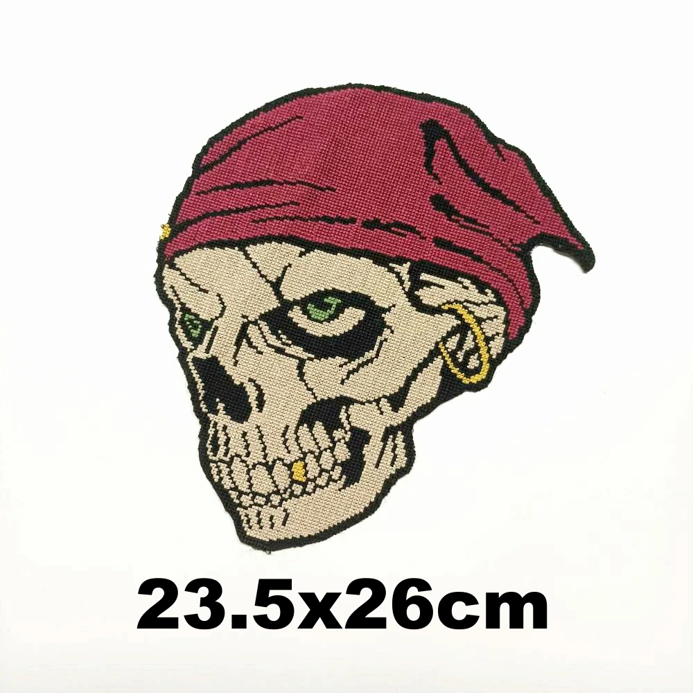 

large embroidery big skull patches for clothing DO-467