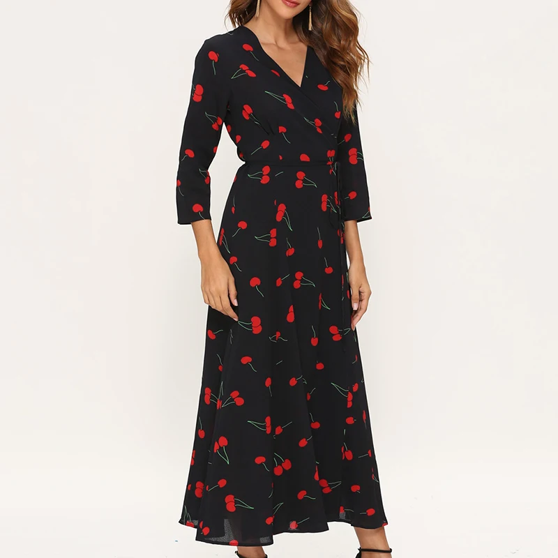 Новинка осеннее платье bamocy женские облегающие платья с рукавом 3/4 винтажное