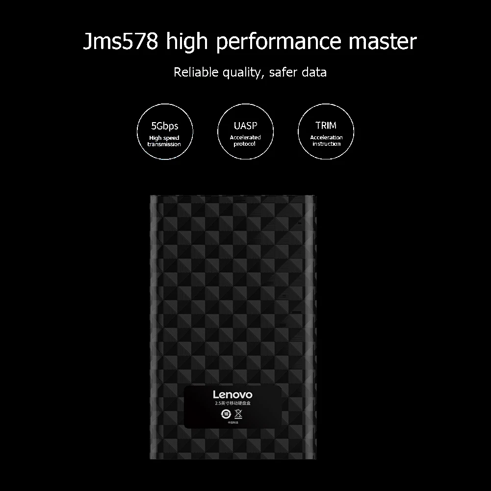Lenovo S-02 2 5 дюймов HDD SSD корпус USB 3 0 на SATA адаптер Гбит/с жесткий диск Поддержка 6 ТБ