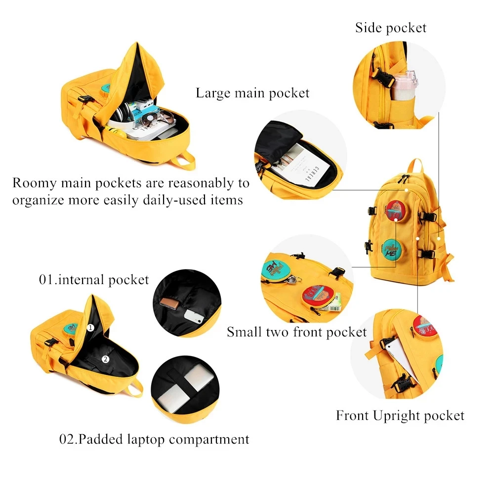 School Supplies Bags for Teenage Girls Stylish Backpacks Primary Junior High Schoolbag Cartoon Printed  Large capacity Rucksack