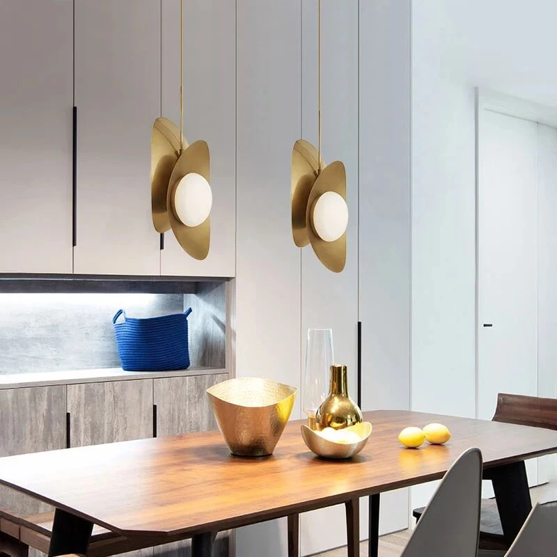 

Postmodern Metal Led Pendant Lights 2 Heads For Kitchen Dining Room Modern Home Bar Bedside Luster Hanging Lamp Fixture