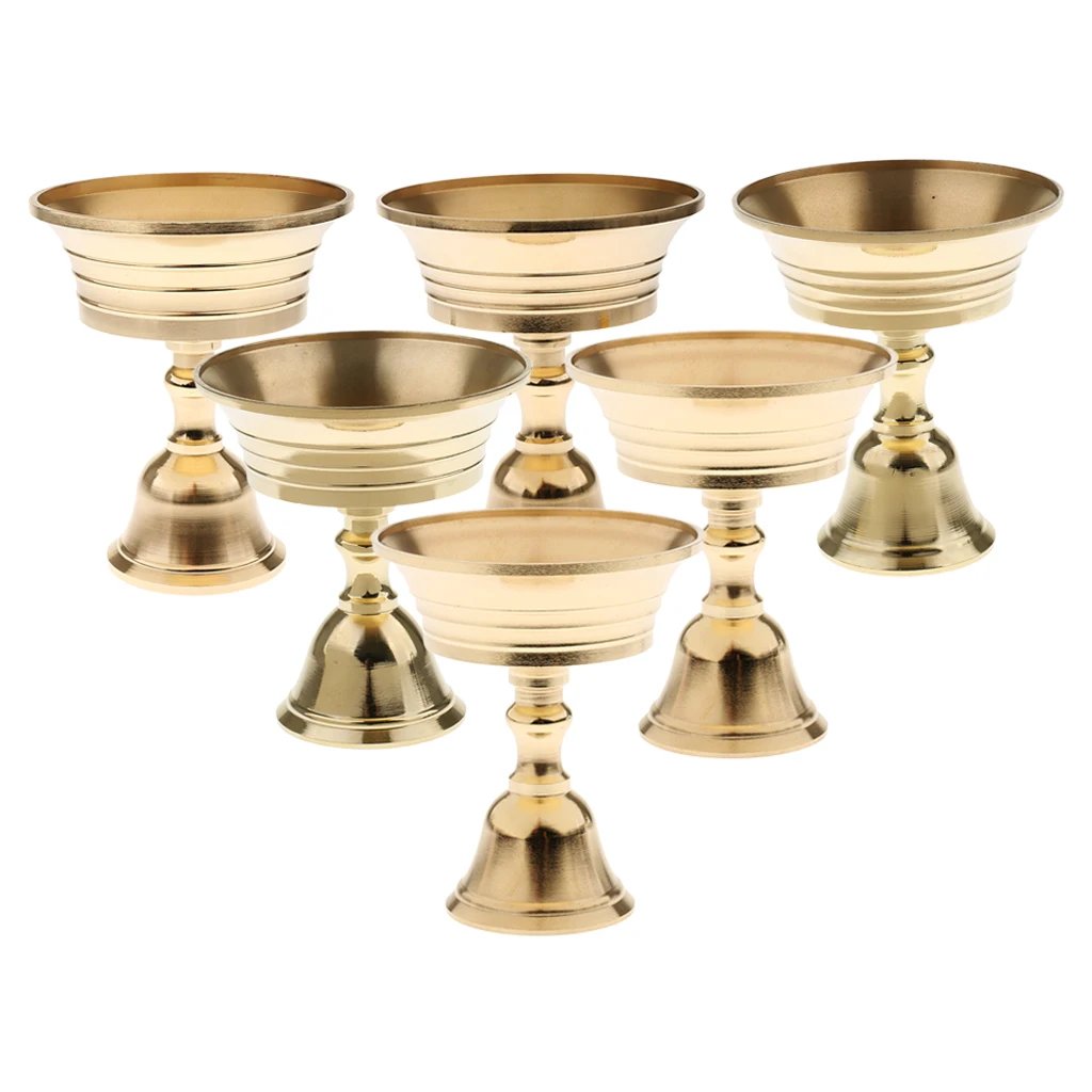 Медный подсвечник Ghee держатель лампы Тибетский латунный масляный светильник