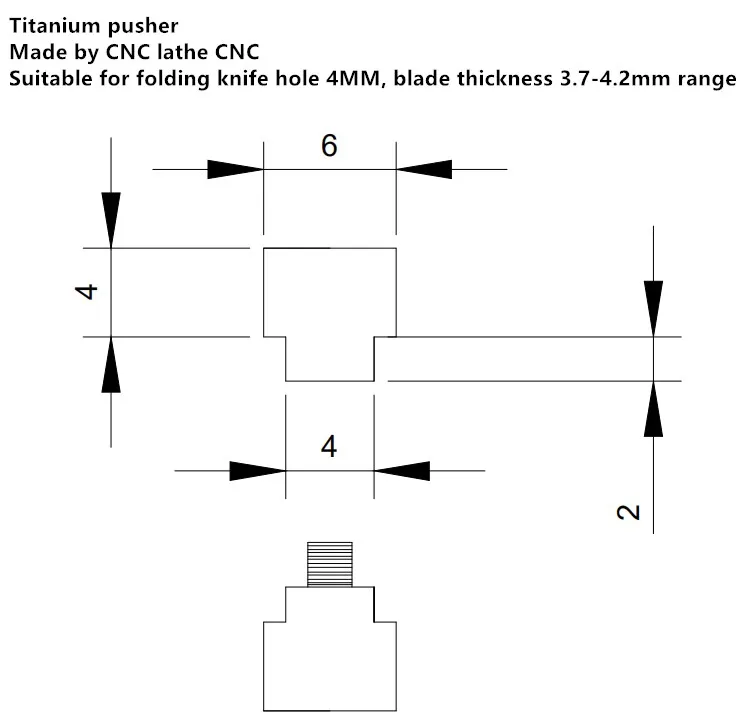 Нажимная пластина из титанового сплава складной нож кнопка нажатия титановый