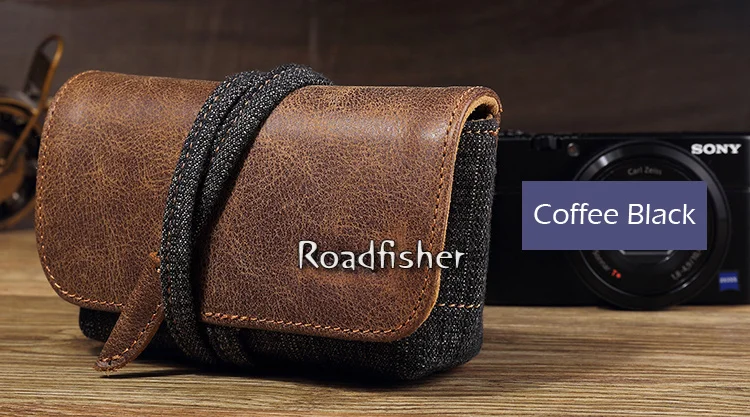 Roadfisher натуральная кожа Брезентовая сумка для камеры вставка чехол для хранения чехол ремень для Canon G7X RX100 M2 M3 M4 M5 Nikon sony Leica Fuji