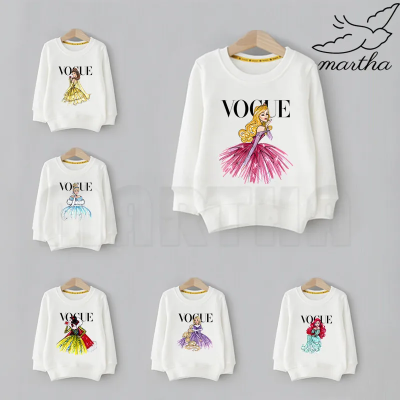 Модный Детский свитер принцессы с забавным принтом однотонные толстовки модные