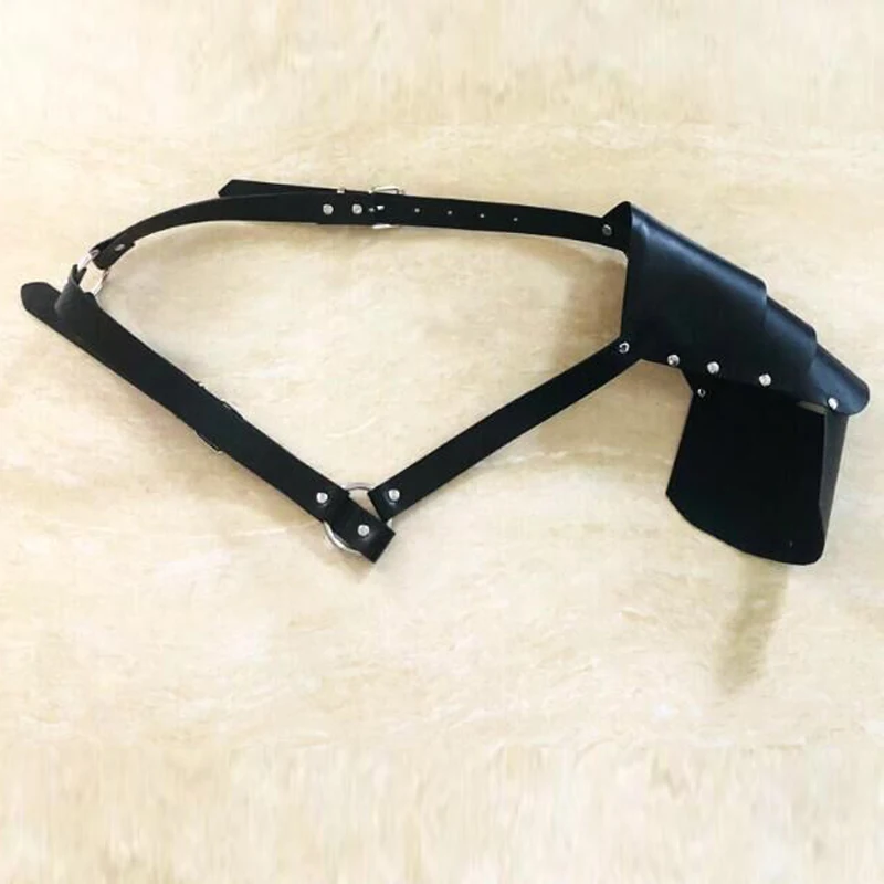 Мужская эротическая майка нижнее белье Броня на плечи жилет фетиш БДСМ бондаж