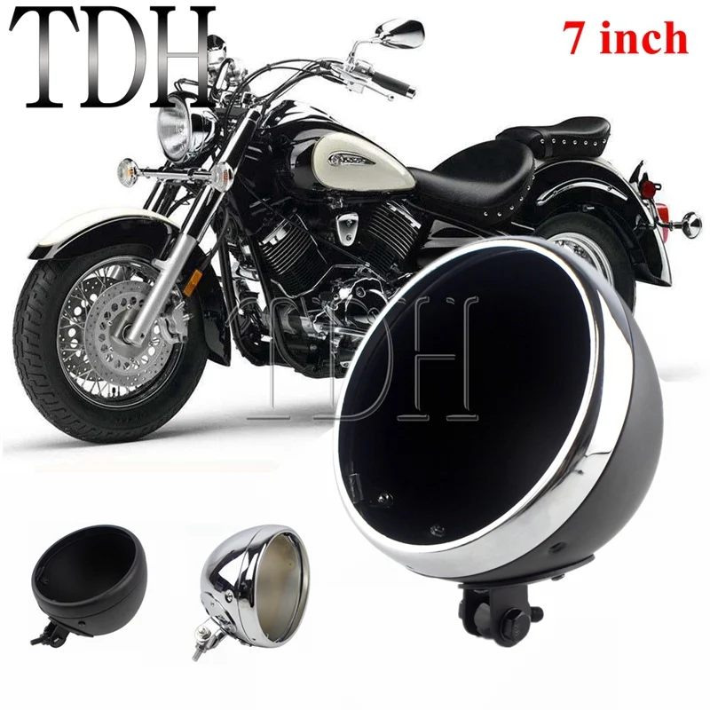 Фара для мотоцикла 7 дюймов налобный фонарь в корпусе Harley Yamaha Honda Shadow Cafe Racer Chopper