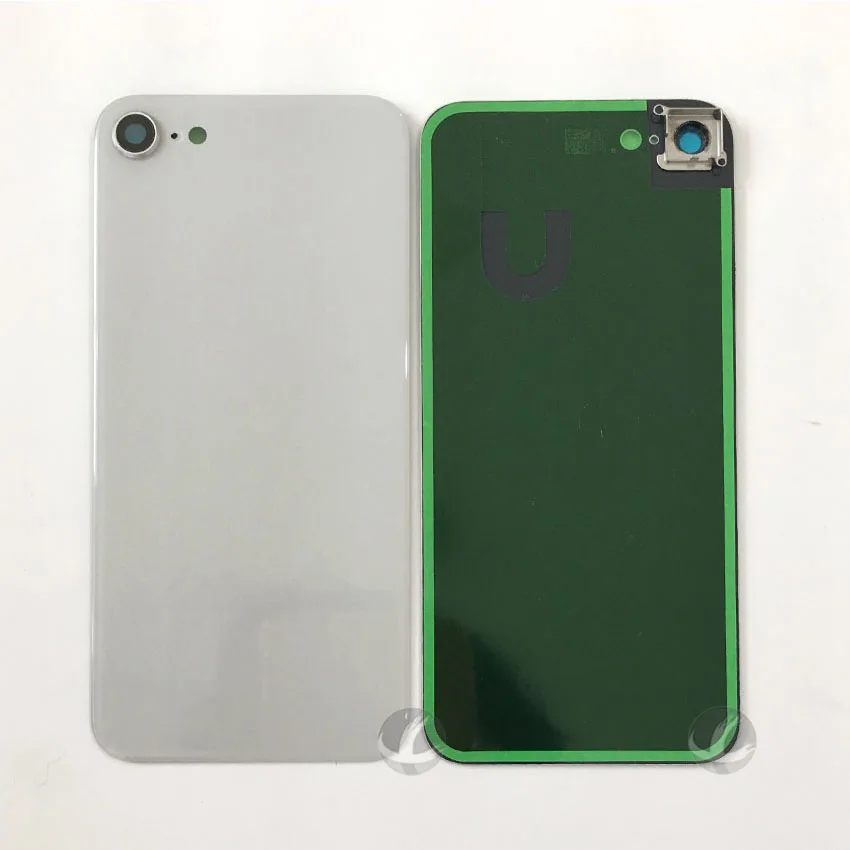 Задняя Корпус с Камера объектив+ клей для iphone 8 Plus 8 P сзади Стекло Заглушка Крышка/верхнее покрытие+ ЕС; Европейский стиль; Коллекция+ логотип