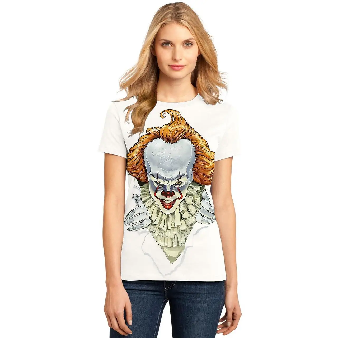 

2021 trend clown night 3D digital printing 3D boys and girls T-shirt cool adult t-shirt men's and women's 3D T-shirt