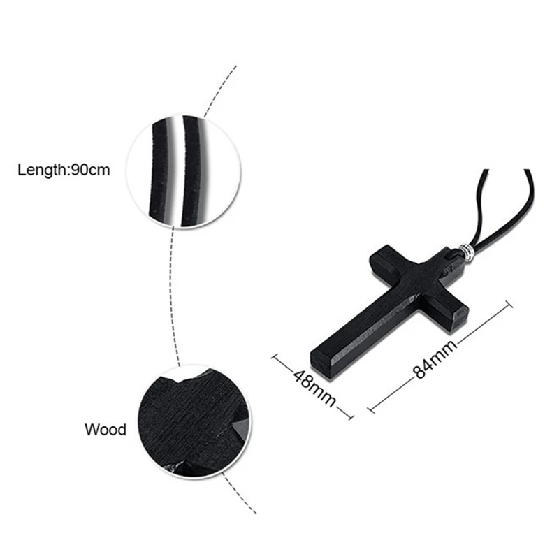 Кожаный шнур для мужчин подвеска черного и коричневого цвета молитвенные