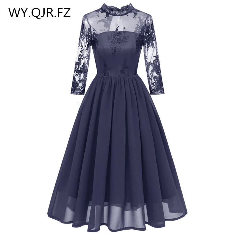 CD1661F # кружевное шифоновое короткое плиссированное платье подружки невесты с