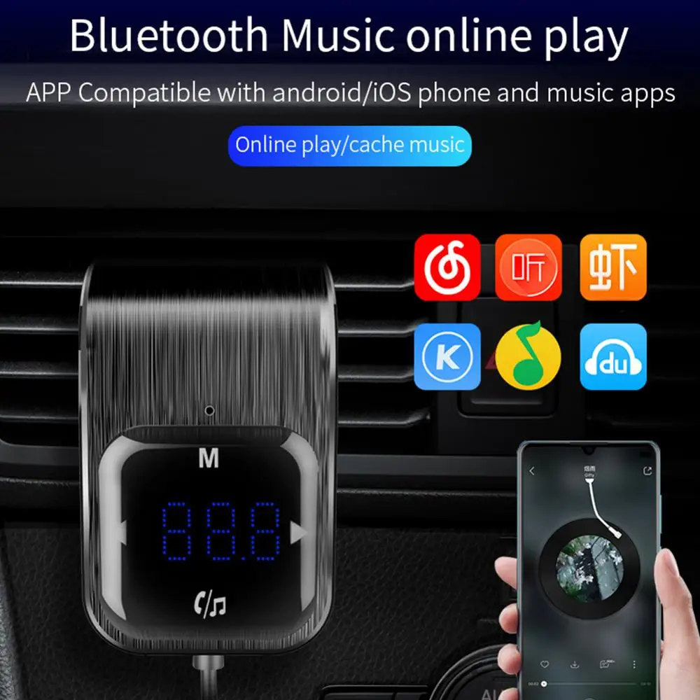 Модный FM-трансмиттер беспроводной Bluetooth Автомобильный MP3-плеер радио AUX mp3-плеер