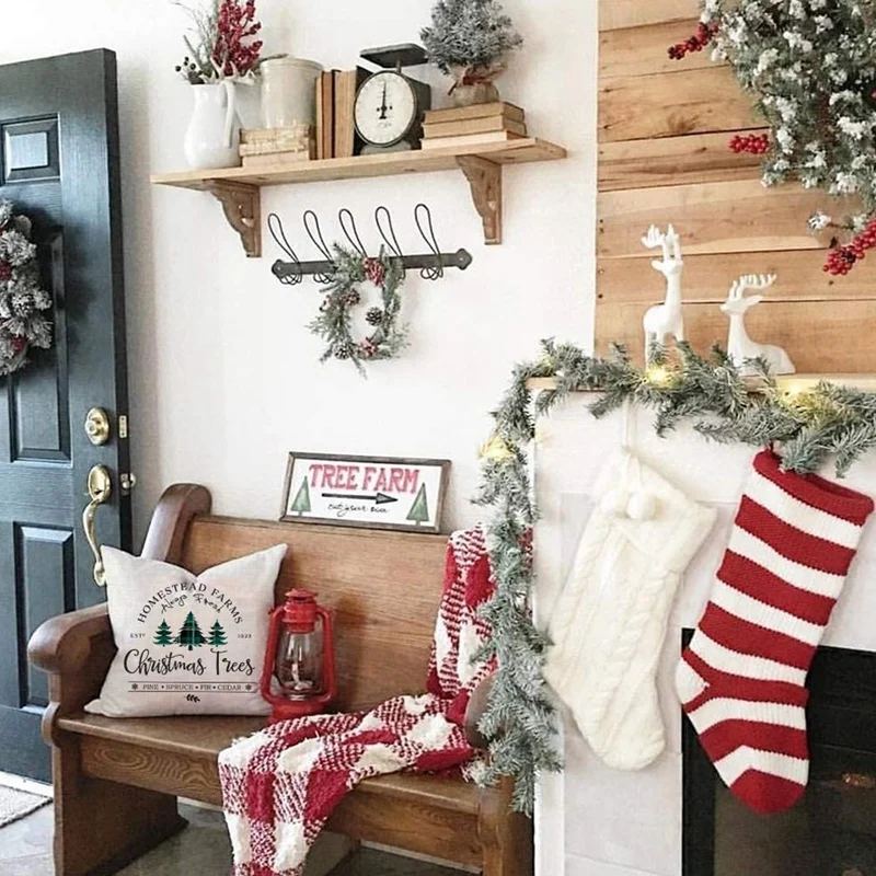 Фото Christmas Pillow Covers Farm Tree Red Truck Throw Pillows Farmhouse Decor For Home Xmas Decorations Дом и сад Christmas Pillow Covers Farm Tree Red Truck Throw Pillows Farmhouse Decor For Home Xmas Decorations Дом и сад