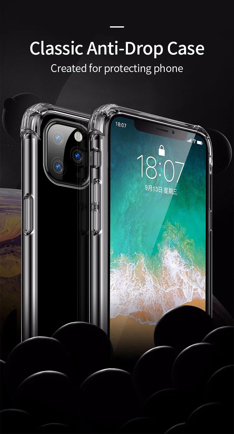Мягкий прозрачный силиконовый чехол для iPhone 11 на iPhone Pro Max противоударный прозрачный TPU чехол для iPhone XR X XS Max 7 8 чехол