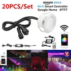 Пульт дистанционного управления с Wi-Fi и управлением через приложение для телефона, контроллер с таймером, 20 шт.Лот, 45 мм, 12 В, RGB, RGBW, для двора, террасы, светодиодная подсветка для лестницы, потолочные светильники Waterprrof