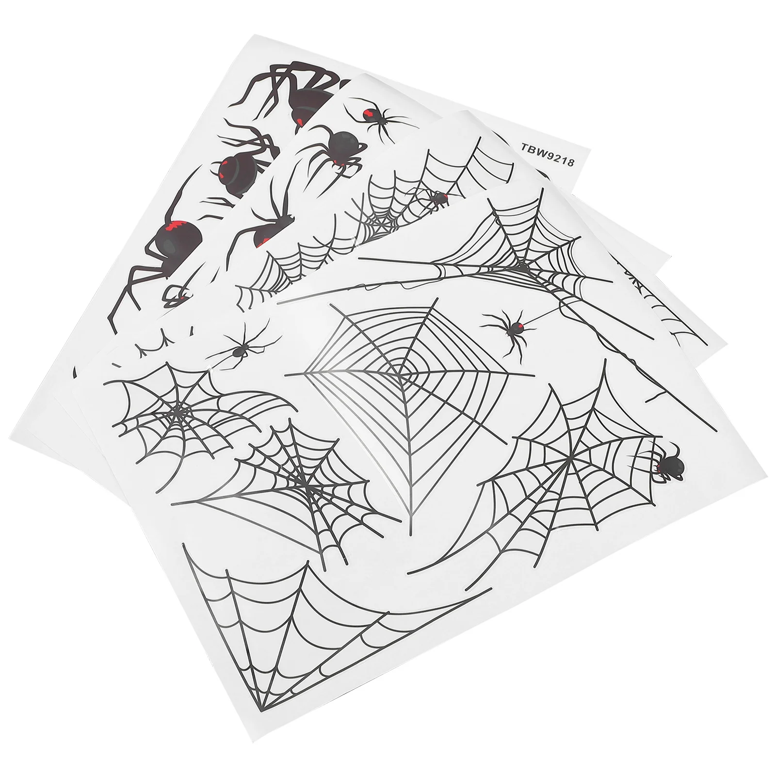 

4 листа креативных наклеек, паутина, дизайнерские настенные наклейки для дома