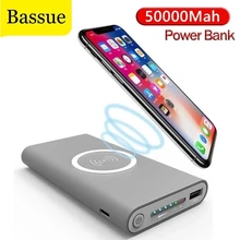 50000mAh Wireless Charger Power Bank For xiaomi huawei Fast Charger Portable Powerbank Mobile Phone Charger For iphone Samsung