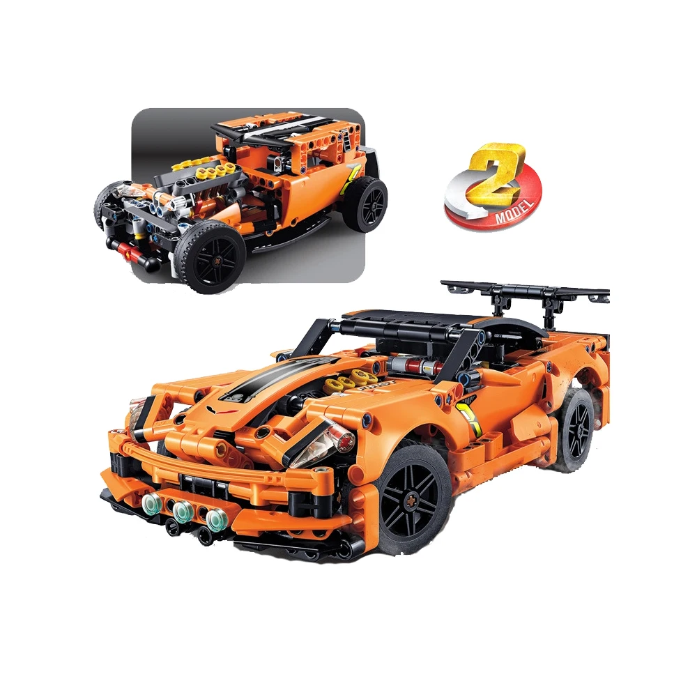 13384 TECHNIC 2в1 ZR1 Совместимость с 42093 город технологические строительные блоки игрушки Кирпичи игрушки для детей