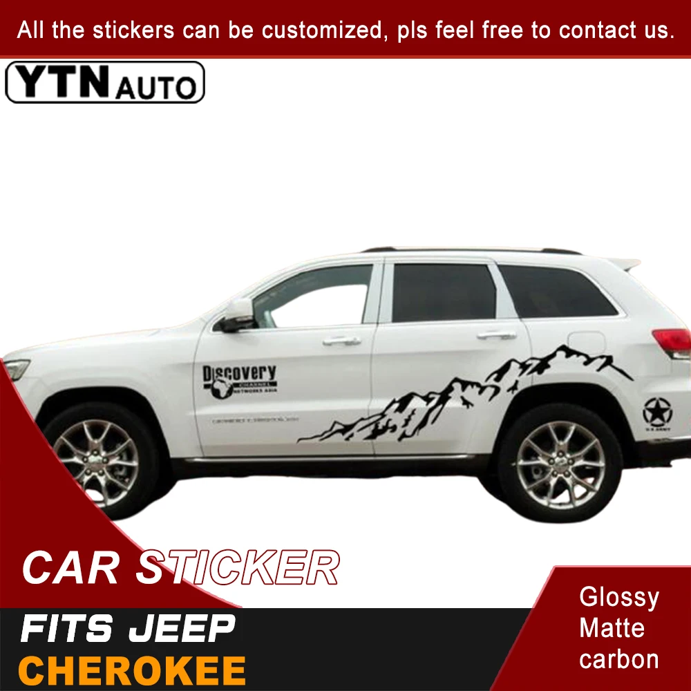 

Car Stickers For Jeep Cherokee 2010-2020 2 Pcs Protect Scratch Side Body Graphic Vinyls Car Accessories Car Stickers And Decals