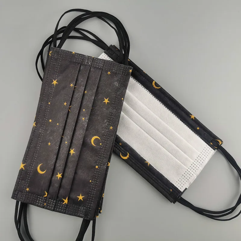 Для взрослых Принт со звездой Обувь одноразовая маска для лица аэродинамическим