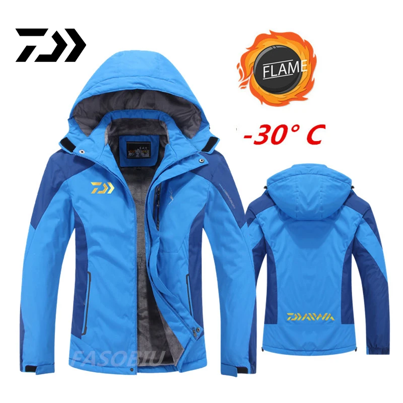 

Зимняя рыболовная куртка Daiwa, Мужская теплая Толстая флисовая одежда 2020 для рыбалки, Водонепроницаемая дышащая одежда для походов и рыбалки...