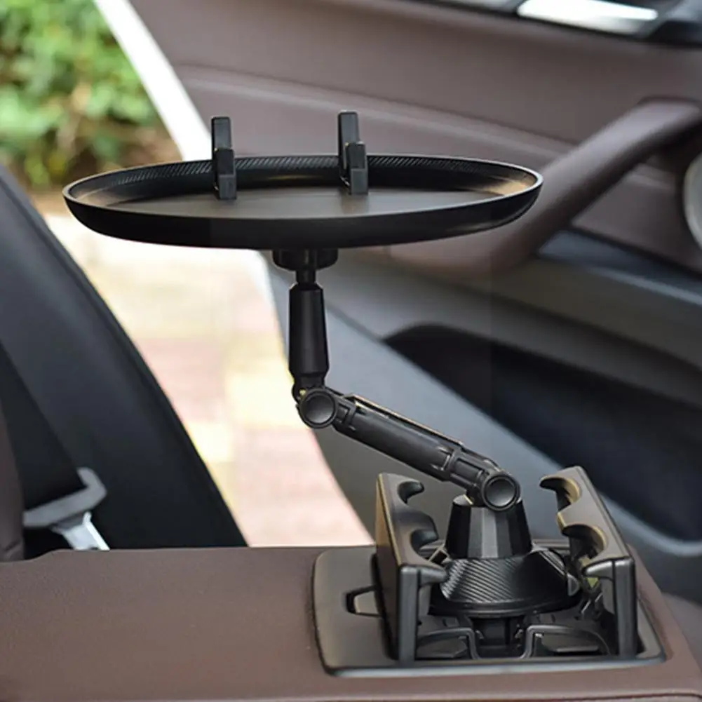 

Car Phone Holder Car Cup Holder Mount Stand Meal Snack Car Food Swivel Arm Tray Adjustable Food Table 360 Drink Y8H8