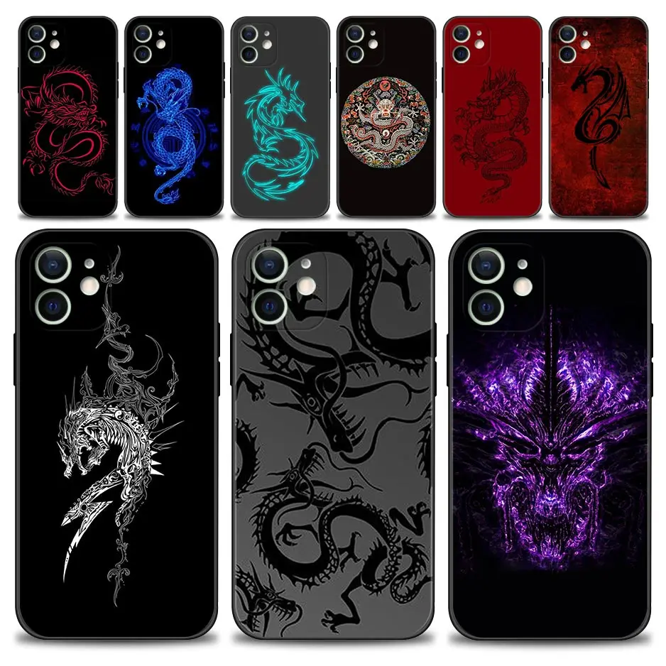 

Phone Case For Apple iPhone 13 12 11 Pro Max 13 12 Mini XS Max XR X 7 8 Plus 6 6S Silicon Cover Shell Chinese Loong Tokyo Dragon
