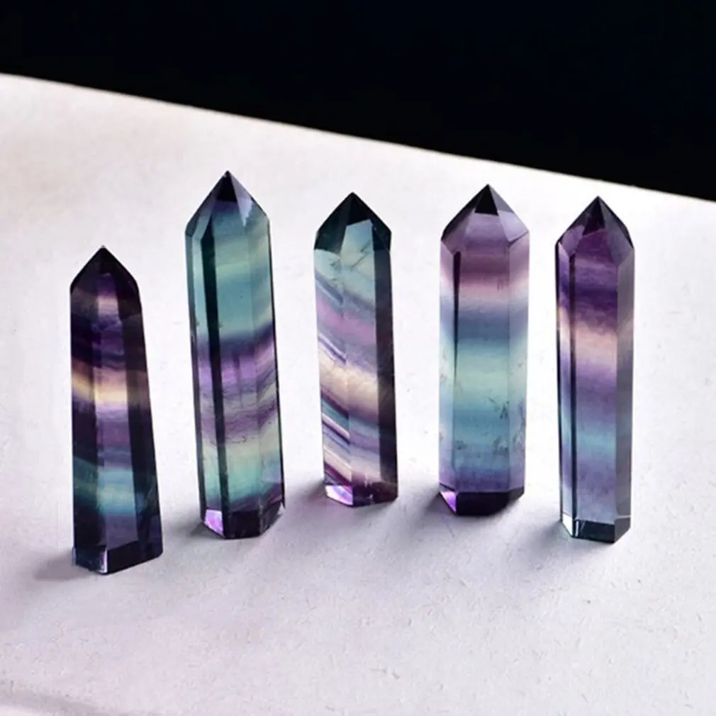 

Натуральные камни кристалл палочка аметист розовый кварц Целебный Камень энергетическая руда минералы ремесла украшение дома 1 шт.