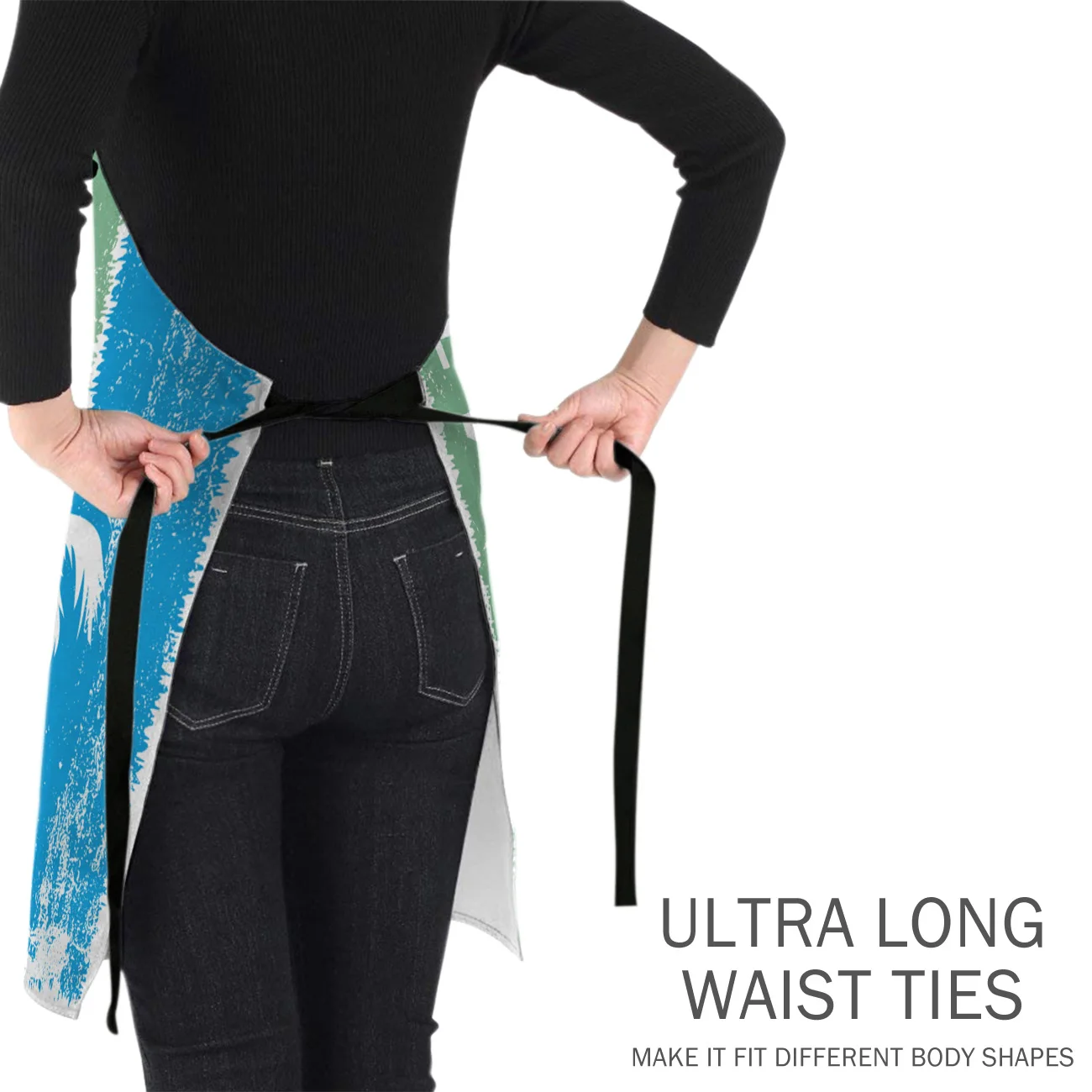 Кухонный Фартук в радужную полоску кокосовые пальмы регулируемый слюнявчик