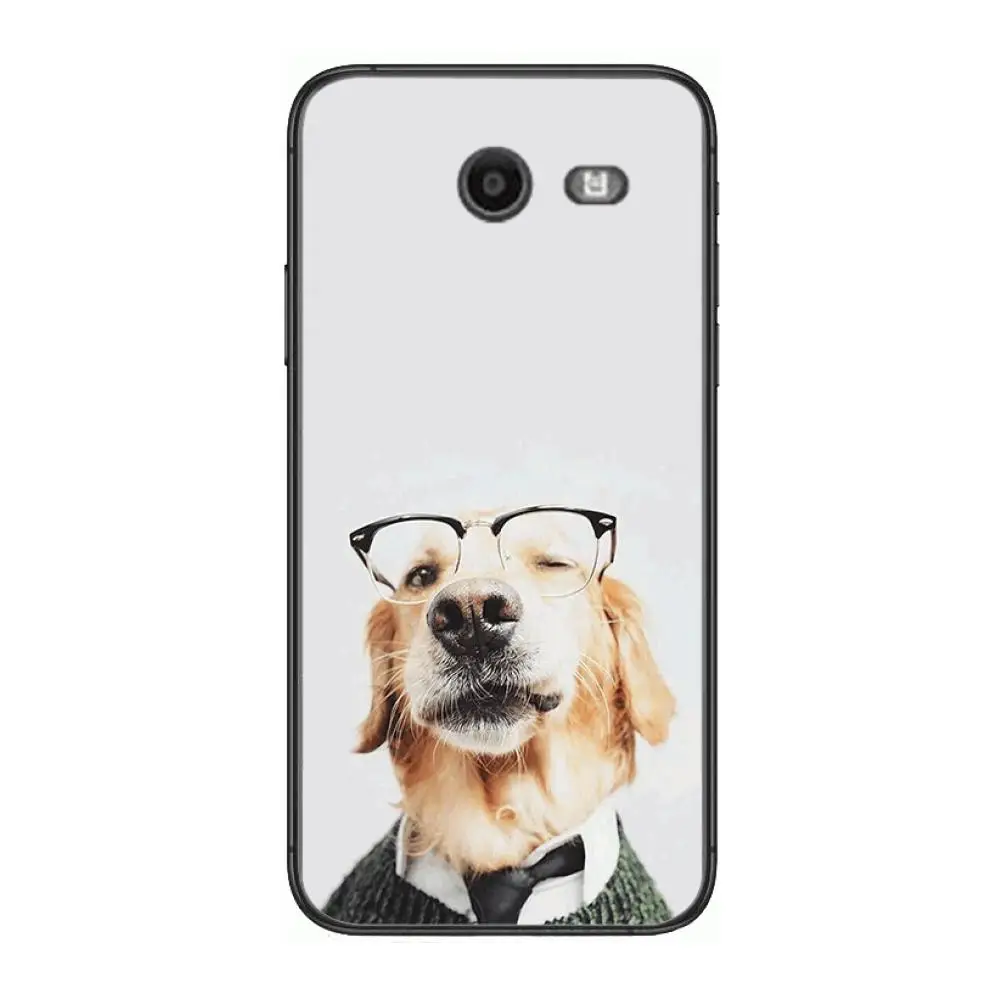 

Teddy Bulldog Pomeranian Corgi Cute dog Phone Case Hull For Samsung Galaxy J 4 3 5 6 7 8 EU 2018 Plus 2017 Black Shell Art Ce