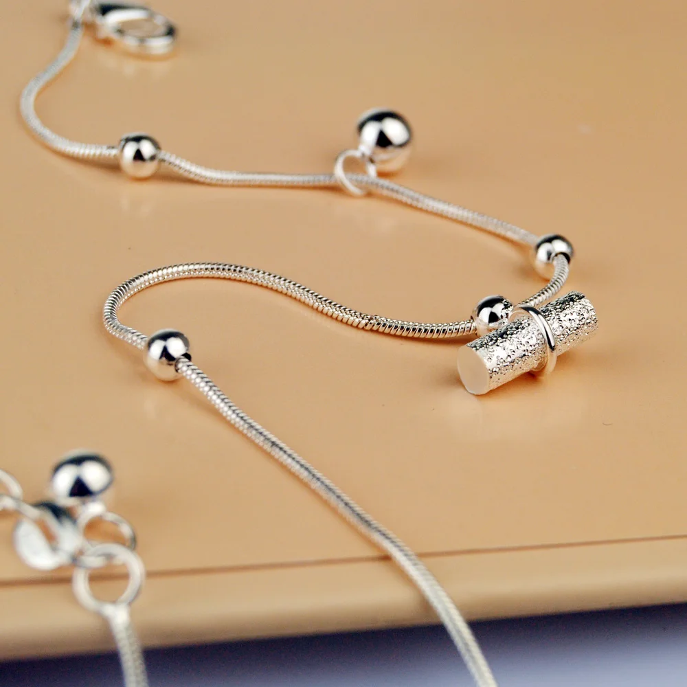 Летние Стильные Ювелирные изделия из серебра 925 подлинной стерлингового браслет