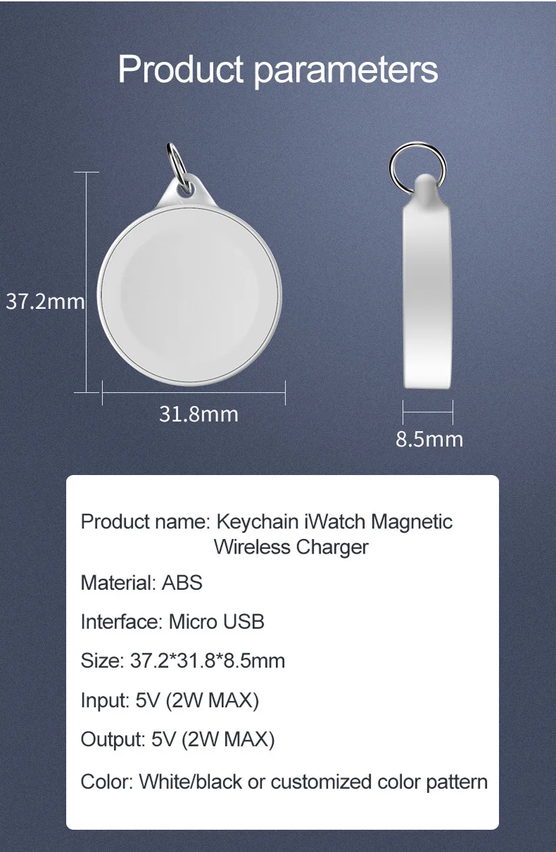 Портативное магнитное Беспроводное зарядное устройство для Apple Watch серии 12345 Usb