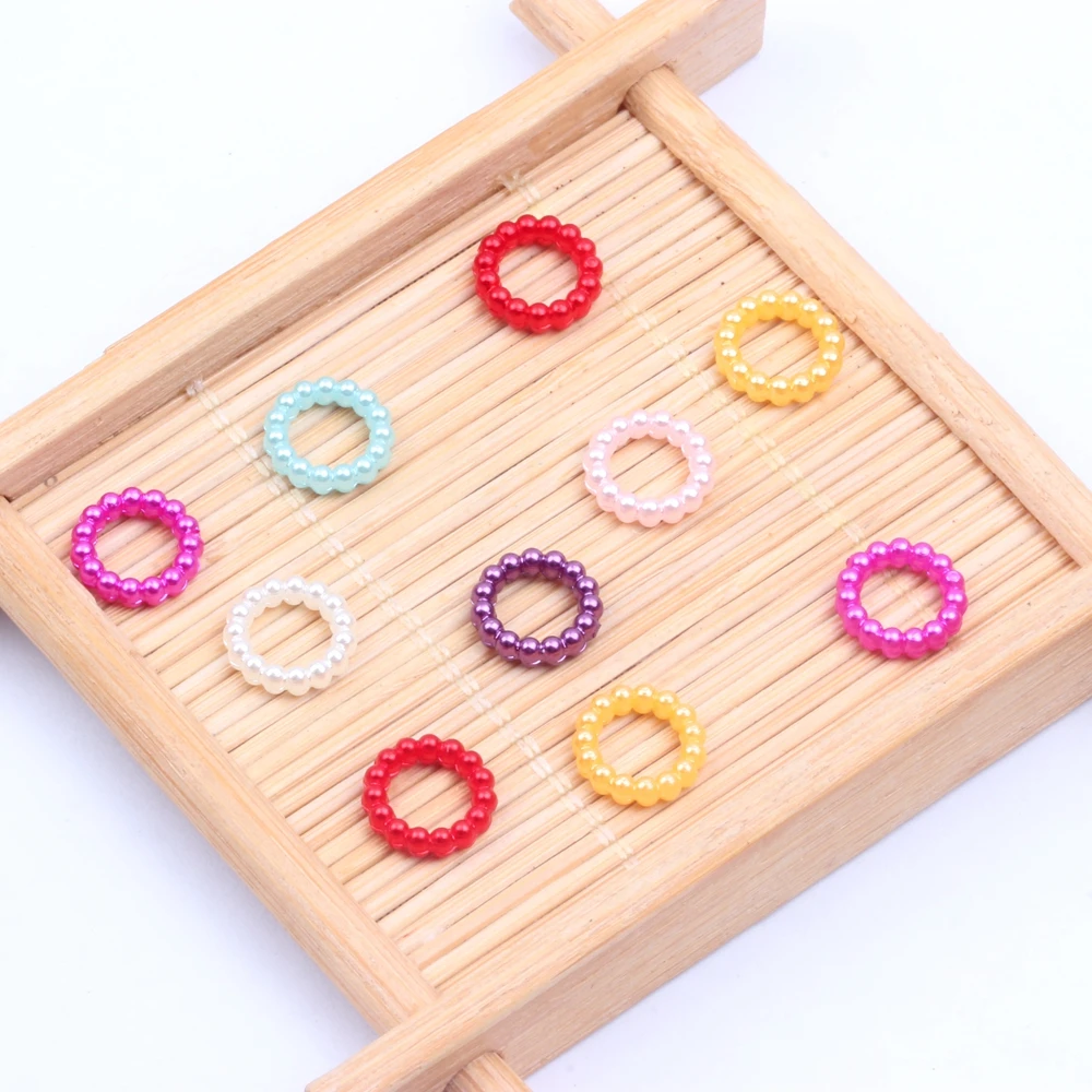 Полужемчужины с плоской задней частью 10 мм 100/1000 шт ABS имитация жемчуга круг