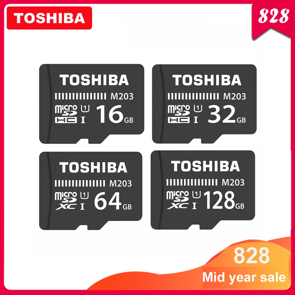 TOSHIBA карта памяти Micro SD класс 10 16 ГБ 32 64 128 ГБ|Карты памяти| |