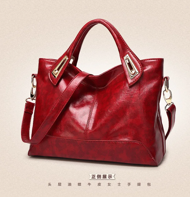 Натуральная кожа женские сумки Новые повседневные женские сумки Trunk Tote брендовая большая сумка на плечо брелок из воловьей кожи сумка на цепочке