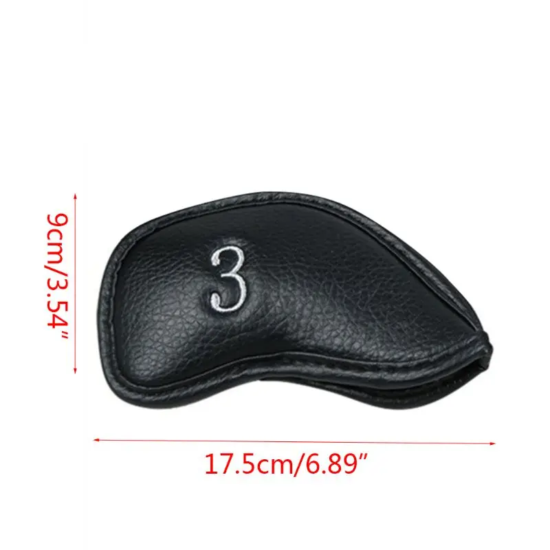 

12 Pcs/set Portable PU Golf Club Iron Head Covers Protector Golfs Head Cover Set