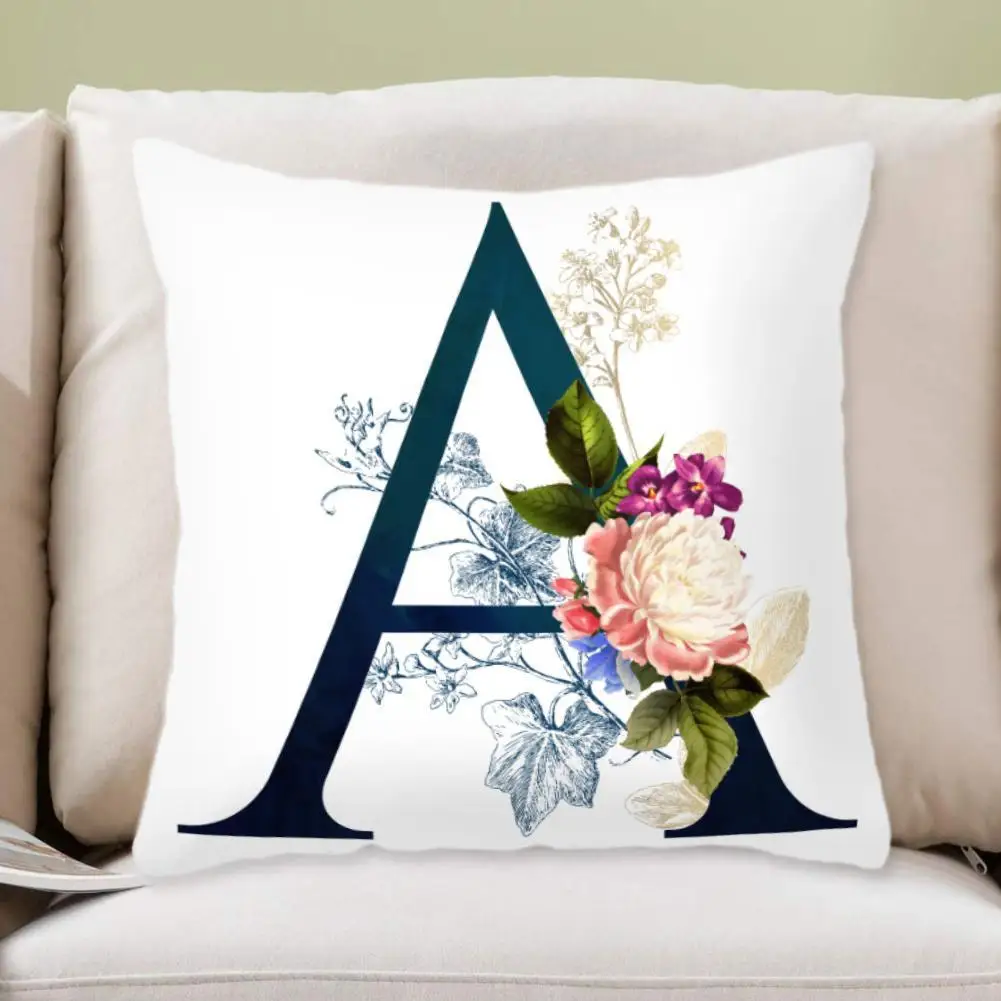 Цветочный Подушка с алфавитом крышка свежие цветы Чехол Декоративные Декор