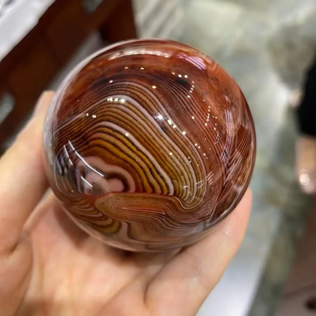 

The top! Natural wrapped silk agate crystal quartz Energy sphere Reiki healing room decoration gift