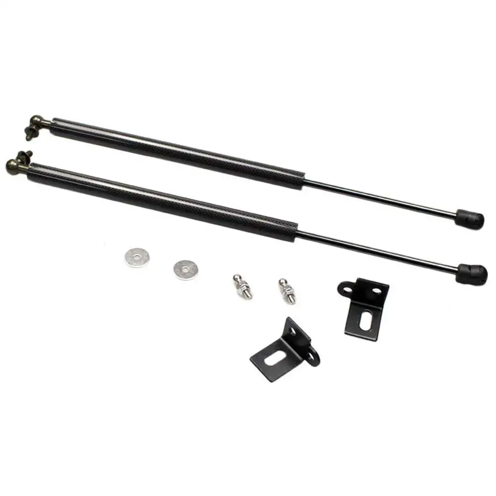 Демпфер для Шевроле парус Авео- 2 шт. автомобильные аксессуары передний капот изменение газовых распоров поддержка подъема амортизатор - Цвет: black carbon fiber