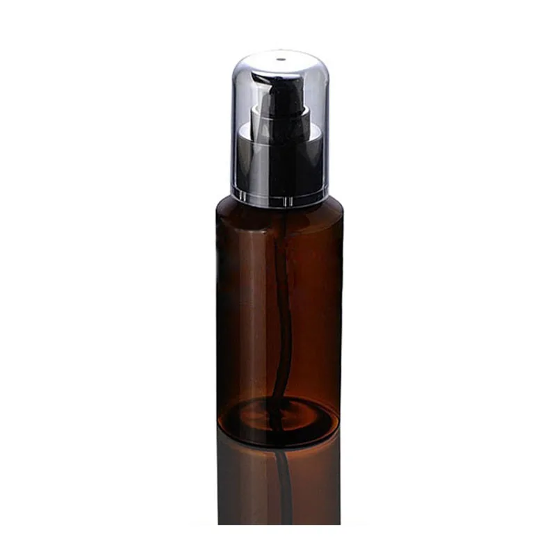 

100ml/150ml Empty Brown Plastic Lotion Cream Bottle With Pump Bottle PET Cosmetic Packaging cream bottles ,Dispenser Pump Bottle