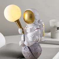 childrens room table lamp astronaut creative spaceman moon boy room lamp nordic minimalist bedroom bedside lamps