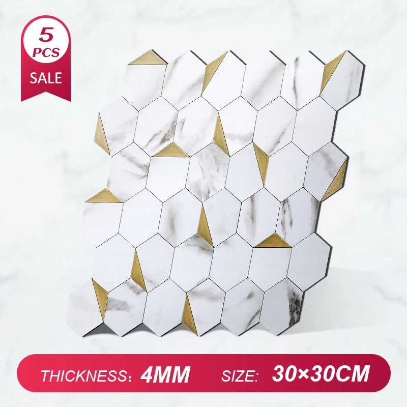 Самоклеящиеся панели для стен 3D Водонепроницаемая клеящаяся и плитка настенная